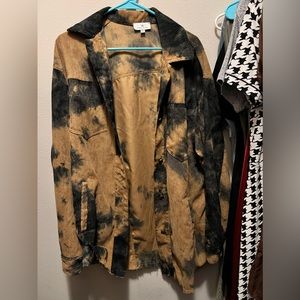 DRESSED IN LALA - Smoke And Mirrors Oversized Corduroy
Jacket in Caramel